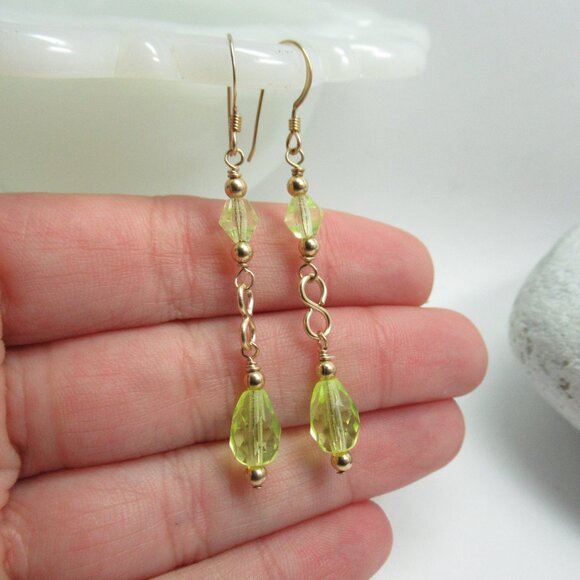 Uranium and 14k gf earrings - Picture 8 of 10